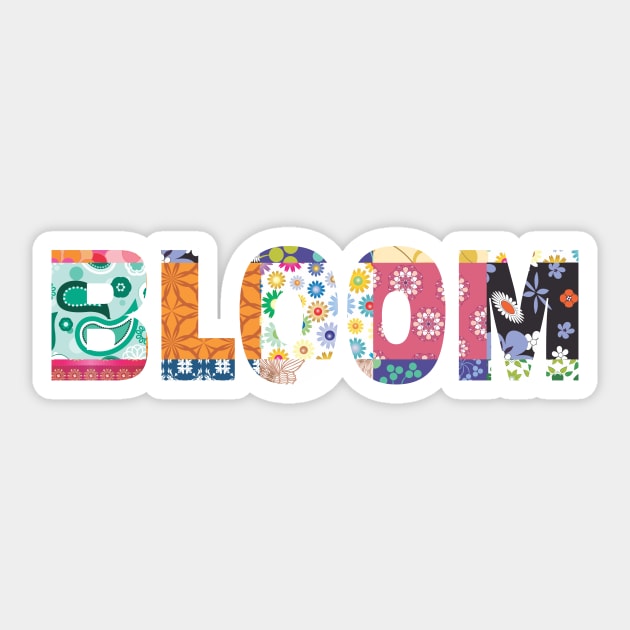 Bloom Patchwork Sticker by MyMadMerch